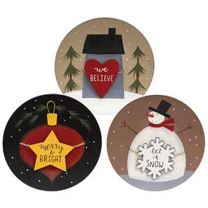 Winter Charm Plate, 3 Asstd.