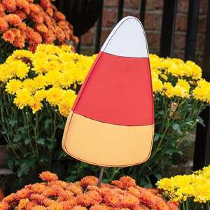 Candy Corn Planter Stake, 10.75"H 38032;