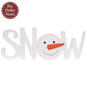Snowman Face "Snow" Cutout Word Hanger #38127