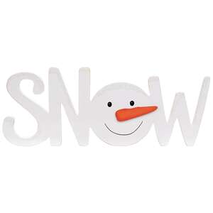 Snowman Face "Snow" Cutout Word Hanger