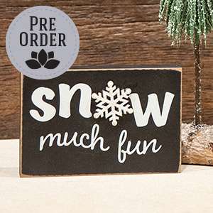 Snow Much Fun Wooden Block 38161