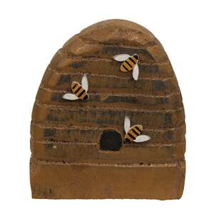 38189 Distressed Wooden Bee Skep;