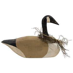 38198 Distressed Primitive Wooden Canada Goose;