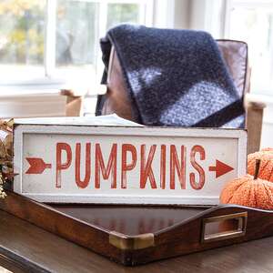 Pumpkins Arrow Rustic Metal Sign 65355;