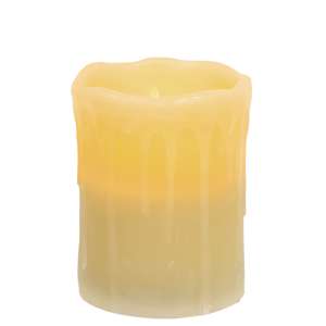 Ivory Pillar Timer Candle - 3"x 4" #84094