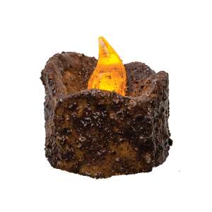 Flickering Timer Tealight - Burnt Mustard