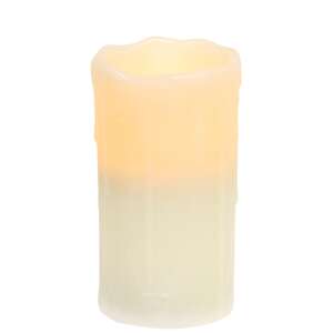 White Drip Pillar - 6" x 4"