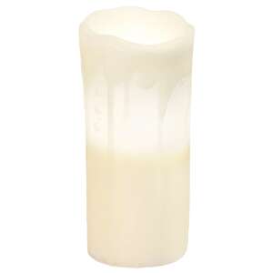 White Drip Pillar 3" x 7" - White Light