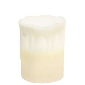 White Drip Pillar 3" x 4" - White Light