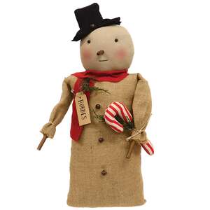 Hobbes Candy Cane Snowman