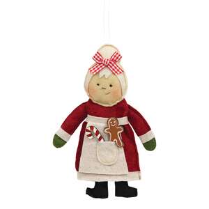 Stuffed Felt Mrs. Claus Ornament