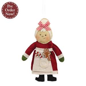 Stuffed Felt Mrs. Claus Ornament #CS39093
