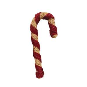 Red & Natural Jute Candy Cane, Small;