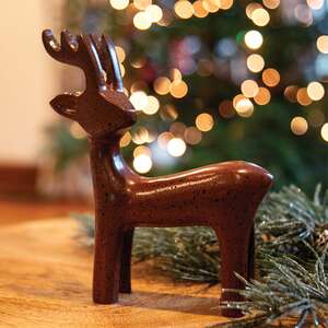Rusty Cast Iron Standing Reindeer Figurine, Small;