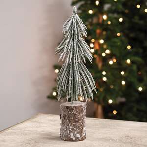 Snowy Long Needle Pine Tree, 10.5" 18409;