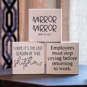 Mirror Mirror What the Hell Square Block, 3 Asstd. 37901;