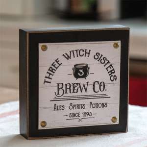 Three Witch Sisters Layered Box Sign 37932