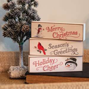 Vintage Season's Greetings Mini Block, 3 Asstd. 37961;