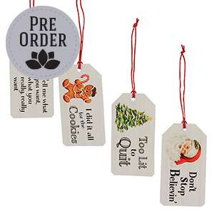Don't Stop Believin Santa Gift Tags, 4/Set 37966