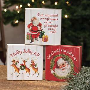 Holly Jolly AF Square Block, 3 Asstd. 37971;