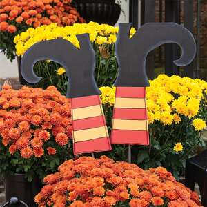 Witch Boot Planter Stakes, 2/Set 38014;