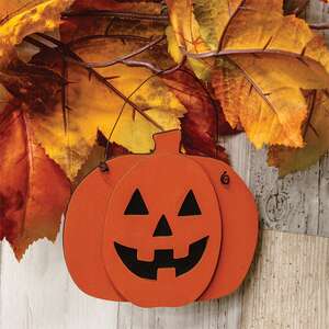 Layered Wood Jack O'Lantern Ornament 38024;