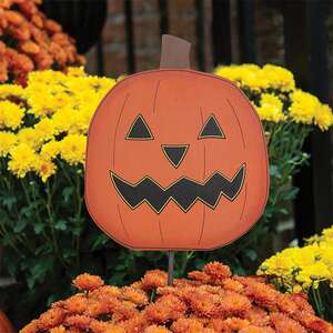 Jack O'Lantern Planter Stake, 10"H 38034;