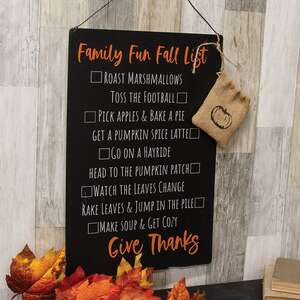 Family Fun Fall Metal Sign w/9 Magnets 38055;