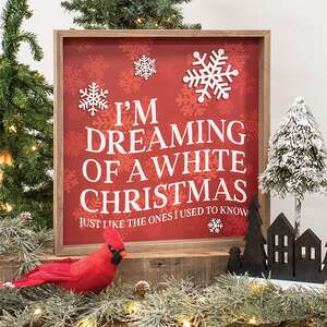 Dreaming of a White Christmas Snowflakes Frame 38065;