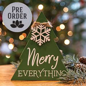 Merry Everything Wooden Christmas Tree Sitter 38070