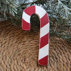 Wooden Candy Cane Hanger, 6" 38085;