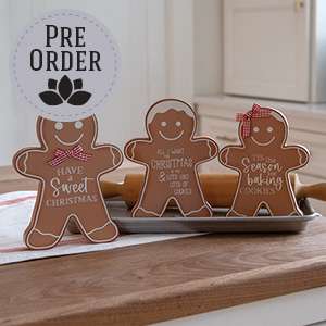 Christmas Words Gingerbread Sitters, 3/Set 38092