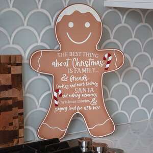 Best Thing About Christmas Hanging Gingerbread Sign 38096;