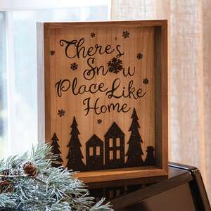 Snow Place Like Home Shadowbox Sign;