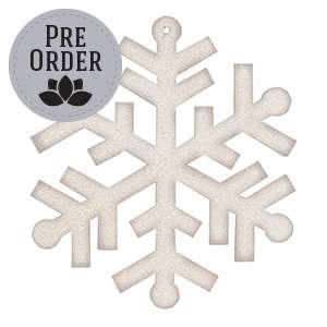 Wooden Glitter Snowflake Ornament, 6.5", 2 Asstd. 38134