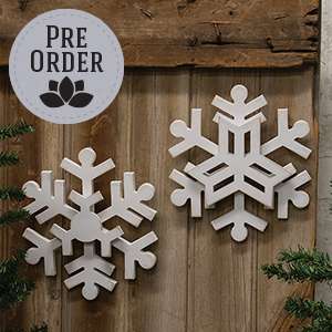 Glittered Layered Wooden Snowflake Hanger, 2 Asstd. 38144