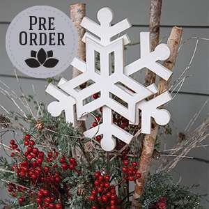 Glittered Layered Wooden Snowflake Planter Stake, 14" 38155