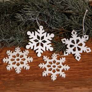 Sparkle Snowflake Ornament, 3.5", 4 Asstd.;