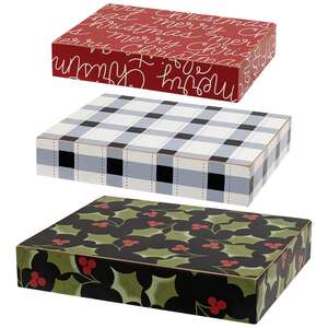 3 Set, Nesting Christmas Gift Box Signs