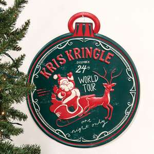 Kris Kringle World Tour Metal Sign 60471;