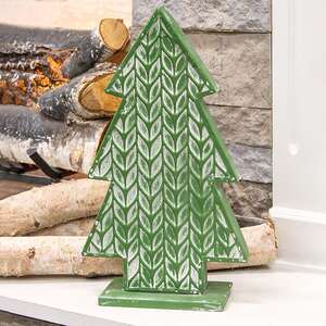 Laurel Embossed Distressed Metal Christmas Tree 60473;