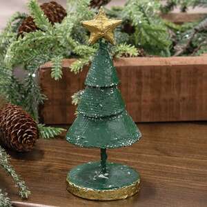 Distressed Textured Metal Christmas Tree, 7.25" 60486;