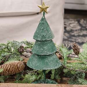 Distressed Textured Metal Christmas Tree, 12" 60487;
