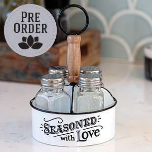 Seasoned With Love Caddy w/4 Salt & Pepper Shakers 70163