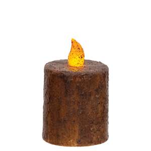 Burnt Mustard Timer Pillar - 2.5'' x 2.25''