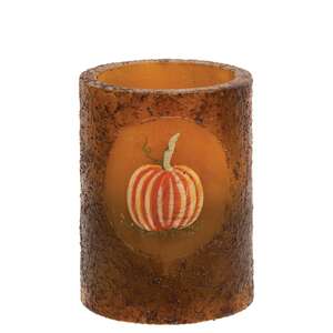 3" x 4" Pumpkin Timer Pillar - Burnt Mustard #84203