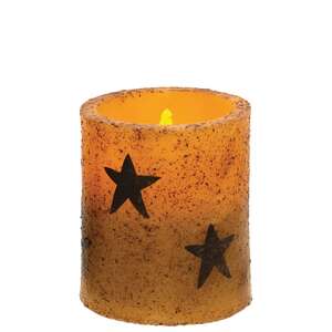 Star Timer Pillar - Burnt Mustard - 3.5" x 3"