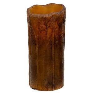Burnt Mustard Drip Timer Pillar - 7" x 3"