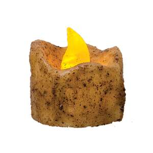 Flickering Timer Tealight - Burnt Ivory