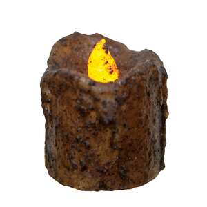 Mini Dripped Timer Pillar - Burnt Mustard - 1.5" Dia